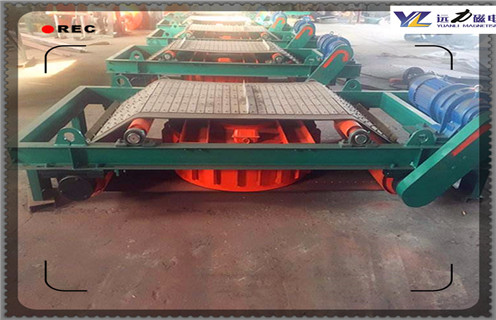 干式自卸式電磁除鐵器，湖北RCDD-5超強(qiáng)干式自卸式電磁除鐵器電流_湖北RCDD-5超強(qiáng)干式自卸式電磁除鐵器廠家配件_型號及工作視頻